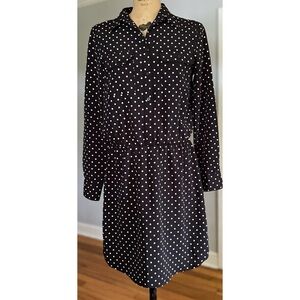 Lauren Ralph Lauren Polka Dot Shirt Dress size 6